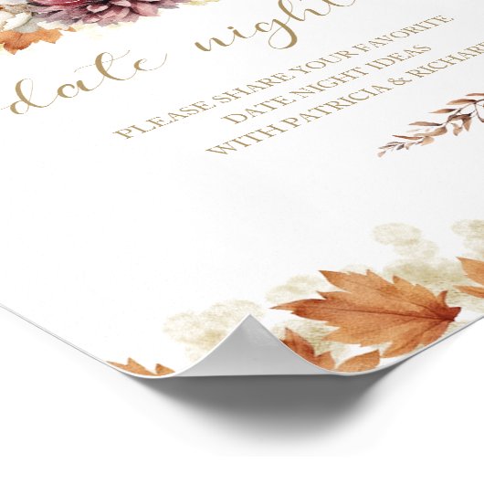 Pompoen Herfst Vrijgezellenfeest Datum Night Jar S Poster (Hoek)