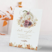 Pompoen Herfst Vrijgezellenfeest Datum Night Jar S Reclamebord Met Voetstuk