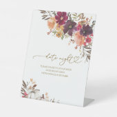 Pompoen Herfst Vrijgezellenfeest Datum Night Jar S Reclamebord Met Voetstuk (Voorkant)