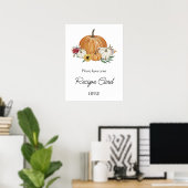 Pompoen Herfst Vrijgezellenfeest Recept Aanvraag Poster (Thuiskantoor)