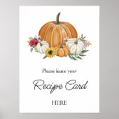 Pompoen Herfst Vrijgezellenfeest Recept Aanvraag Poster (Voorkant)