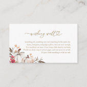 Pompoen Herfst Vrijgezellenfeest Wishing Well Informatiekaartje (Voorkant)