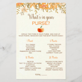 Pompoen Herfst Wat Zit Er In Je Tas Baby Shower Sp Flyer