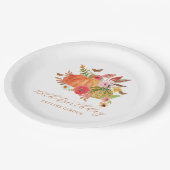 Pompoen Herfst Wildflower Bloemen 100e Verjaardag Papieren Bordje (Gekanteld)