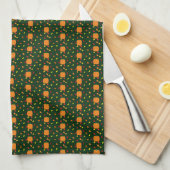 Pompoen Herfstbladeren Theedoek (Quarter Fold)