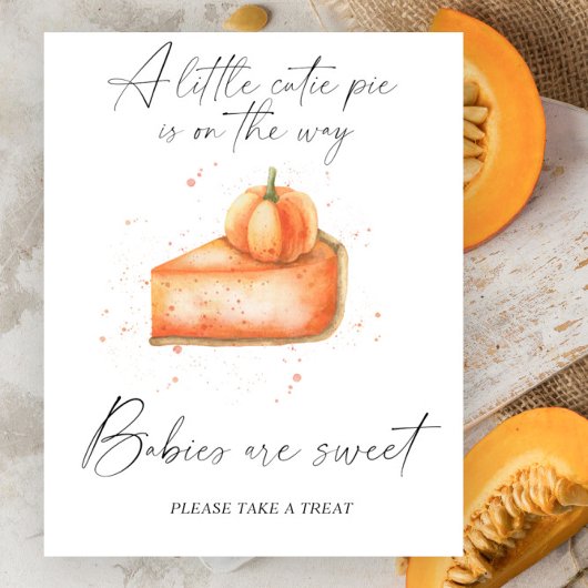 Pompoen herfsttaart - baby's zijn lief poster