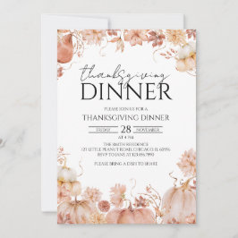 Pompoen herfsttafel met bloemen in landelijke stij kaart