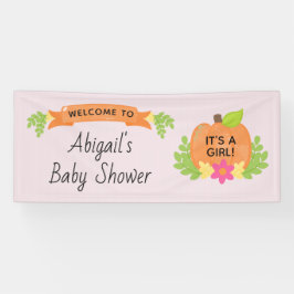 Pompoen Het is een meisje Baby shower Spandoek