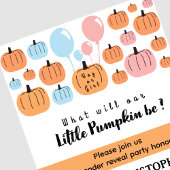 Pompoen Hij of Zij Halloween Geslacht Onthullen Kaart