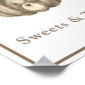 Pompoen hoe beer snoep en behandelt baby shower poster (Hoek)