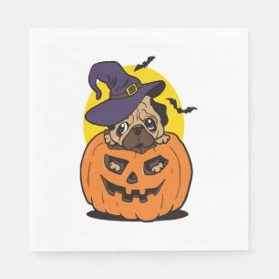 Pompoen Hond Halloween, Grappige Halloween Hond Servet