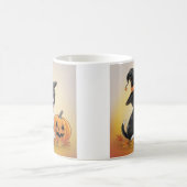 Pompoen hond Halloween leuk ontwerp Koffiemok (Center)