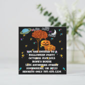 Pompoen Hoofd Halloween Feest Uitnodigingen (Staand voorkant)
