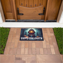 Pompoen Hoofd Met Snoep Gelukkig Halloween