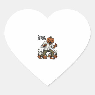 Pompoen Hoofd Monster Vintage Halloween T-shirt Hart Sticker