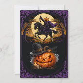 Pompoen Hoofd Ruiter Halloween Feest Uitnodiging (Achterkant)
