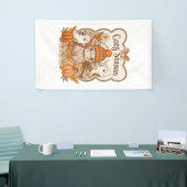 Pompoen-Hoogland Koe Geest Halloween Spandoek (Beurs)