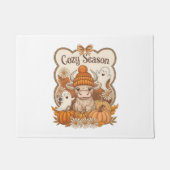 Pompoen-hoogland Koe Ghost Halloween Deurmat (Voorkant)