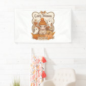 Pompoen-hoogland Koe Ghost Halloween Spandoek (Insitu)