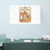 Pompoen-hoogland Koe Ghost Halloween Spandoek (Beurs)