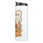 Pompoen-hoogland Koe Ghost Halloween Thermosbeker (Geroteerd rechts)