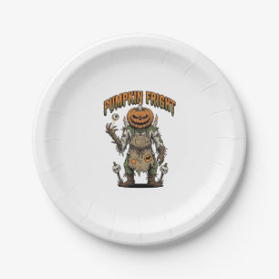 Pompoen Horror T-shirt Vintage Oogbal Halloween Ku Papieren Bordje