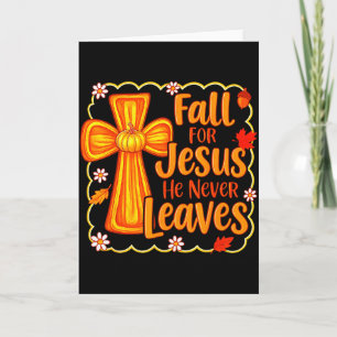 Pompoen Iedereen Heeft Jezus Kruis Cozy Herfst Chr Kaart