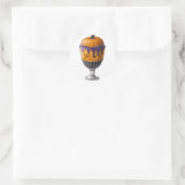 Pompoen IJs met strooisel Ronde Sticker (Tas)