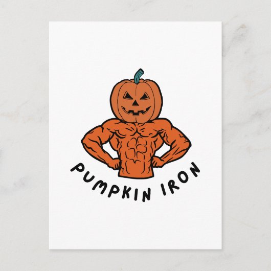 Pompoen IJzer Briefkaart (Voorkant)
