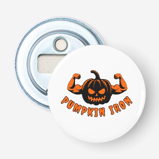Pompoen IJzer Button Flesopener (Voorkant)