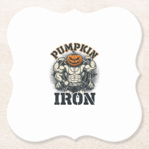 Pompoen IJzeren Vintage Lichaamstraining Halloween Kartonnen Onderzetters