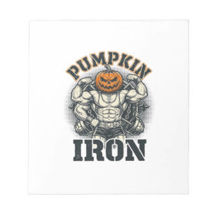 Pompoen IJzeren Vintage Lichaamstraining Halloween Notitieblok