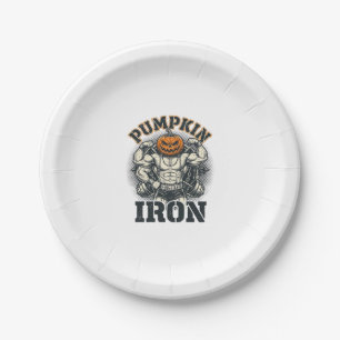 Pompoen IJzeren Vintage Lichaamstraining Halloween Papieren Bordje