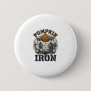 Pompoen IJzeren Vintage Lichaamstraining Halloween Ronde Button 5,7 Cm
