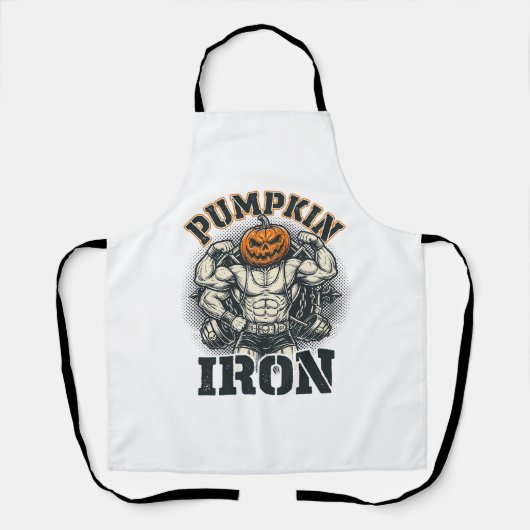 Pompoen IJzeren Vintage Lichaamstraining Halloween Schort (Voorkant)