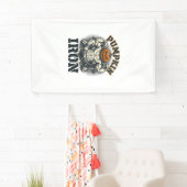 Pompoen IJzeren Vintage Lichaamstraining Halloween Spandoek (Insitu)
