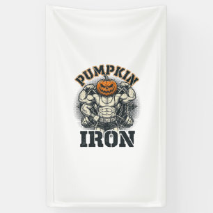 Pompoen IJzeren Vintage Lichaamstraining Halloween Spandoek