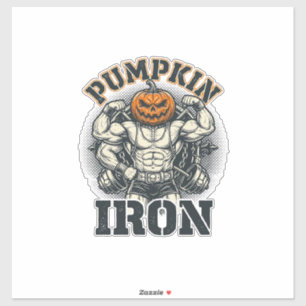 Pompoen IJzeren Vintage Lichaamstraining Halloween Sticker
