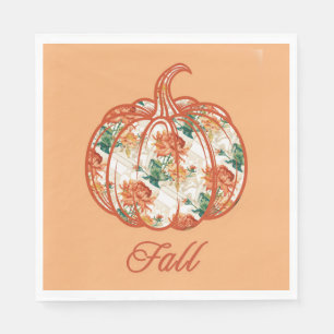 Pompoen in een Chrysanthemum Patroon Servet