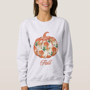 Pompoen in een Chrysantpatroon Trui