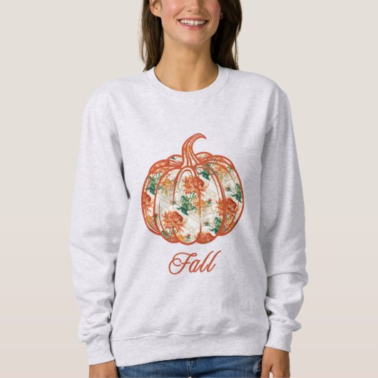 Pompoen in een Chrysantpatroon Trui (Voorkant)