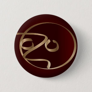 Pompoen in het donker ronde button 5,7 cm