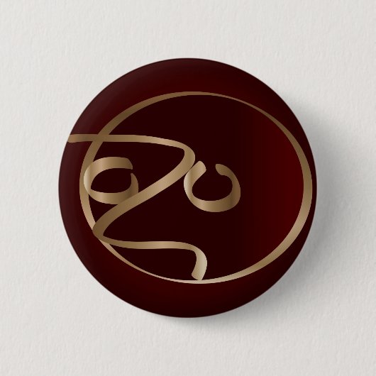 Pompoen in het donker ronde button 5,7 cm (Voorkant)