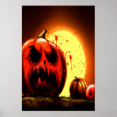 Pompoen in het maanlicht | AI Art Poster (Voorkant)
