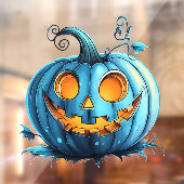 Pompoen in het turkoois raamsticker (Vel 2)