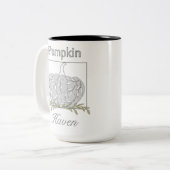 Pompoen in licht - Pompoen Haven Tweekleurige Koffiemok (Voorkant links)