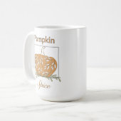 Pompoen in licht - Pompoen Spice Koffiemok (Voorkant links)