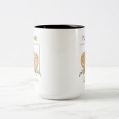 Pompoen in licht - Pompoenoogst Tweekleurige Koffiemok (Center)