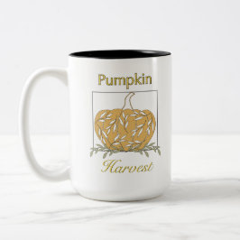 Pompoen in licht - Pompoenoogst Tweekleurige Koffiemok