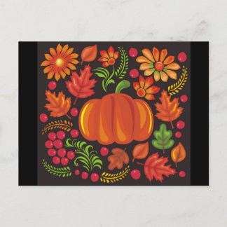 pompoen in oekraïense stijl briefkaart